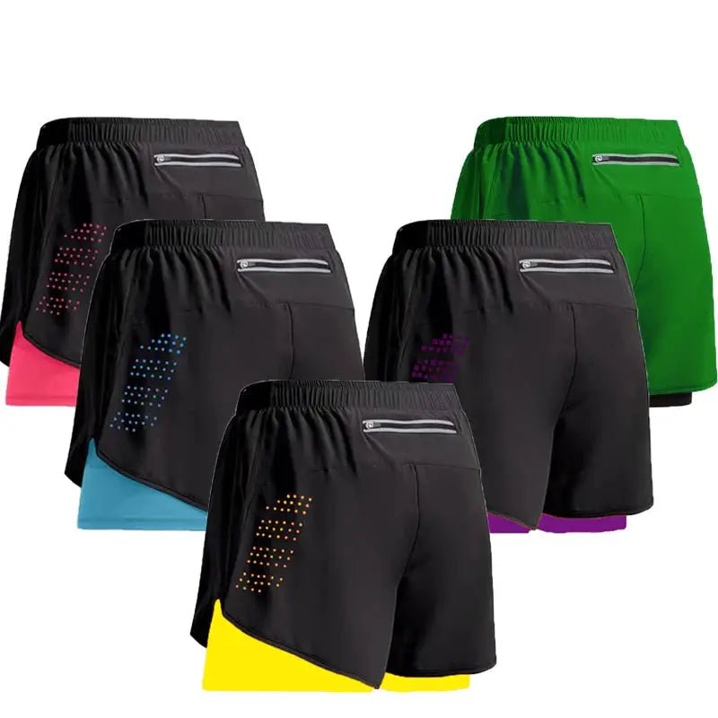 New Men Running Shorts Gym Sports Shorts 2 In 1 Quick Dry Workout Training Gym Fitness Jogging Short Pants Summer Men Shorts - KC’s Way‼️🥊