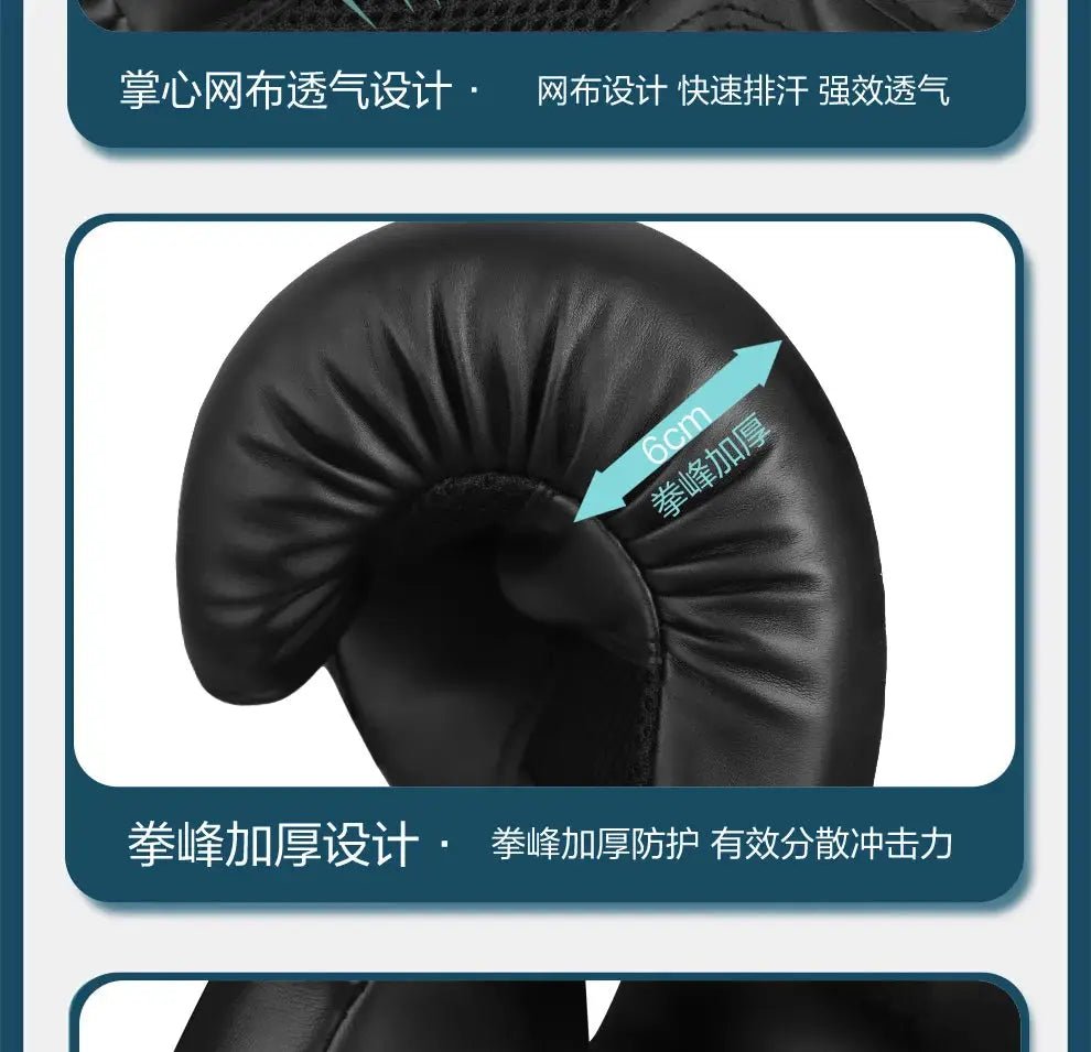 New Pro Boxing Gloves For Women Men Sanda Training Sandbags Muay Thai Combat Fight Adults Kickboxing Gloves - KC’s Way‼️🥊