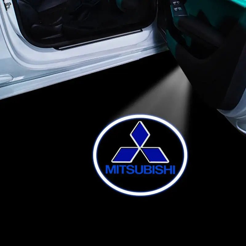 New style fashionable Car LED Courtesy Light Ghost Shadow Projector Emblem Lamp For Mitsubishi Lancer ASX Outlander Pajero Doods - PureGlamSpin