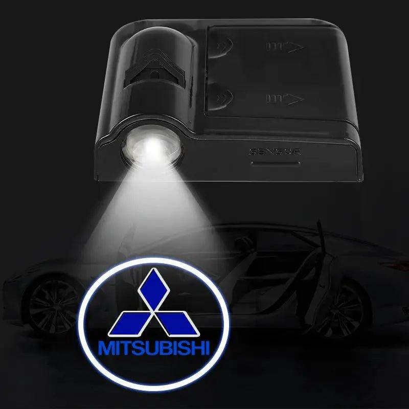 New style fashionable Car LED Courtesy Light Ghost Shadow Projector Emblem Lamp For Mitsubishi Lancer ASX Outlander Pajero Doods - PureGlamSpin