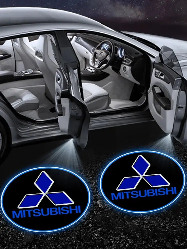 New style fashionable Car LED Courtesy Light Ghost Shadow Projector Emblem Lamp For Mitsubishi Lancer ASX Outlander Pajero Doods - PureGlamSpin