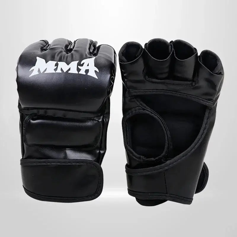 Professional Boxing Training Gloves Half Finger Leather Cushion for Adult Sanda Boxing Training Sandbag Knuckles - KC’s Way‼️🥊