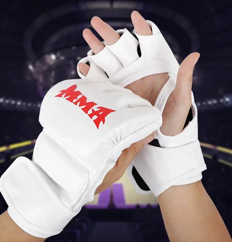 Professional Boxing Training Gloves Half Finger Leather Cushion for Adult Sanda Boxing Training Sandbag Knuckles - KC’s Way‼️🥊