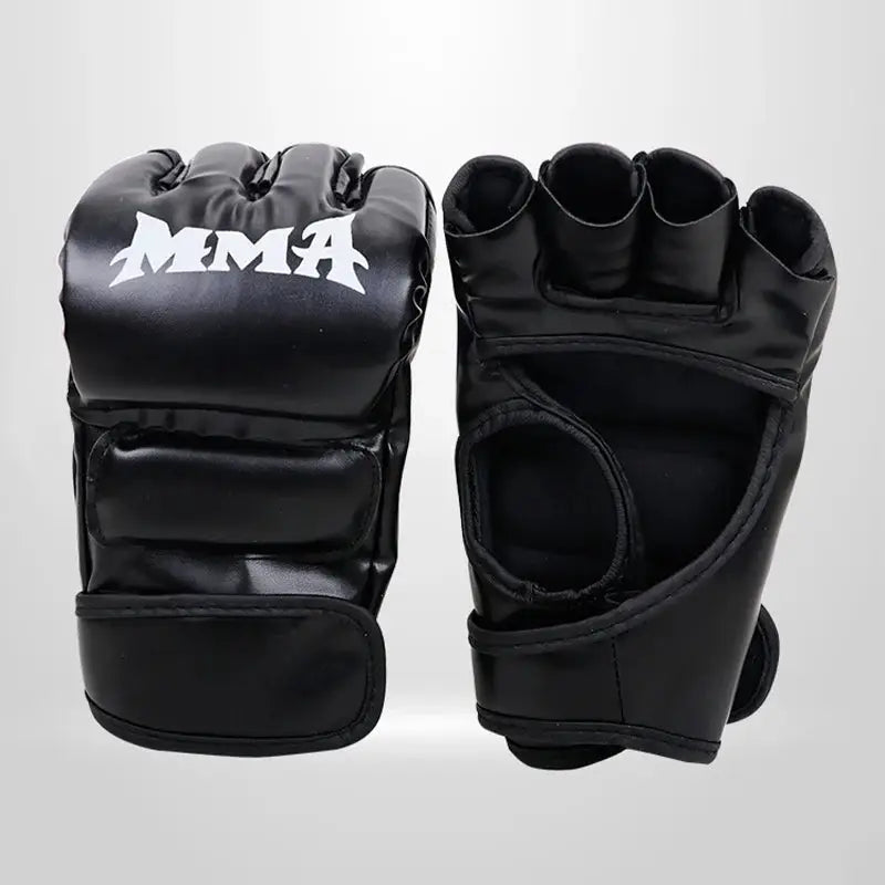 Professional Boxing Training Gloves Half Finger Leather Cushion for Adult Sanda Boxing Training Sandbag Knuckles - KC’s Way‼️🥊