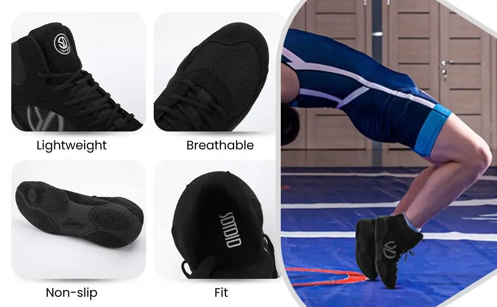 Professional Wrestling Boots Men's Lightweight Fighting Boxing Shoes High Quality Mesh Breathable Boxing Sneakers Big Size 40 - 50 - KC’s Way‼️🥊