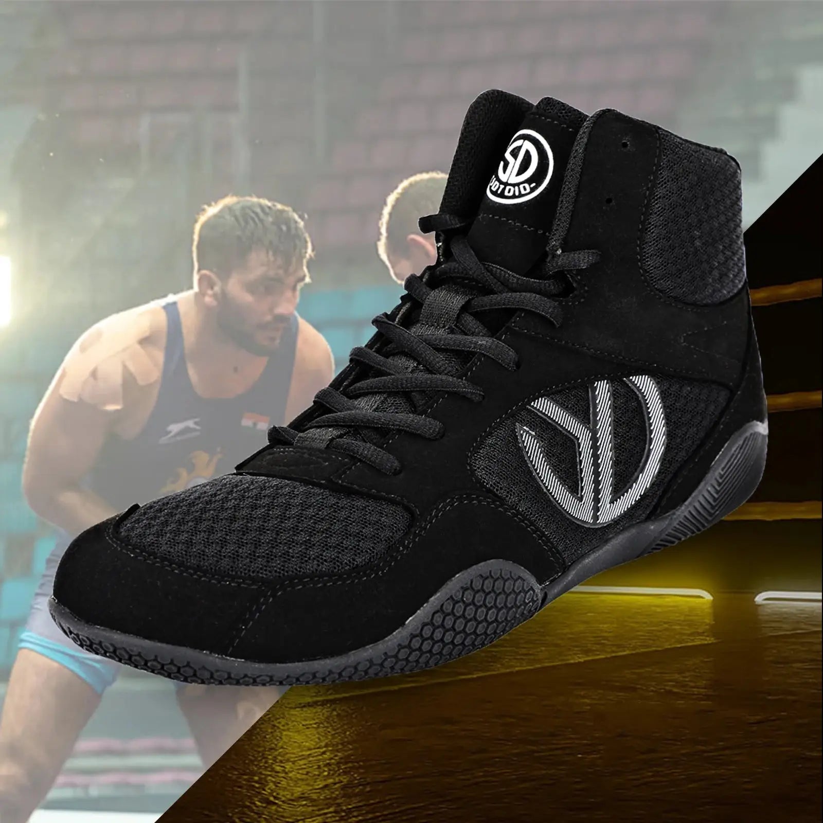 Professional Wrestling Boots Men's Lightweight Fighting Boxing Shoes High Quality Mesh Breathable Boxing Sneakers Big Size 40 - 50 - KC’s Way‼️🥊