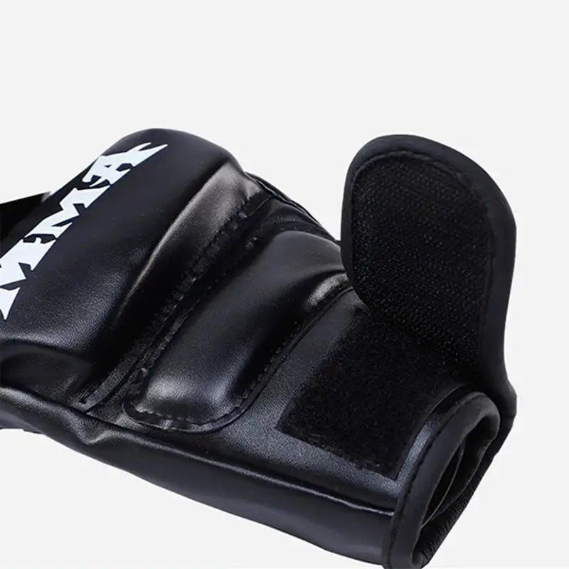 PU Half Finger Boxing Gloves PU Leather MMA Fighting Kick Boxing Gloves Karate Muay Thai Training Workout Gloves Training Gear - KC’s Way‼️🥊