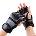PU Half Finger Boxing Gloves PU Leather MMA Fighting Kick Boxing Gloves Karate Muay Thai Training Workout Gloves Training Gear - KC’s Way‼️🥊