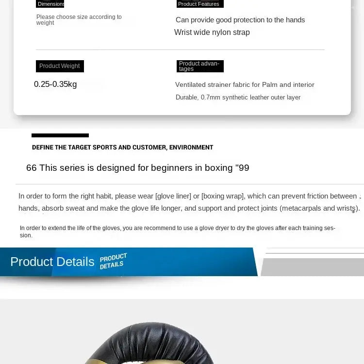 PU Leather Breathable Boxing Gloves 6oz/10oz/12oz/16oz Kids Adult Professional Taekwondo Muay Thai Boxing Sanda Training Gloves - KC’s Way‼️🥊