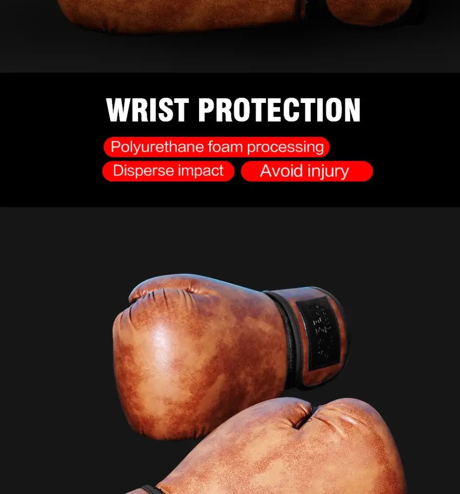 Retro Color Adult Kids Women/Men Boxing Gloves Pu Leather MMA Muay Thai Boxe De Luva Mitts Sanda GYM Equipment 6 8 10 12OZ Boks - KC’s Way‼️🥊