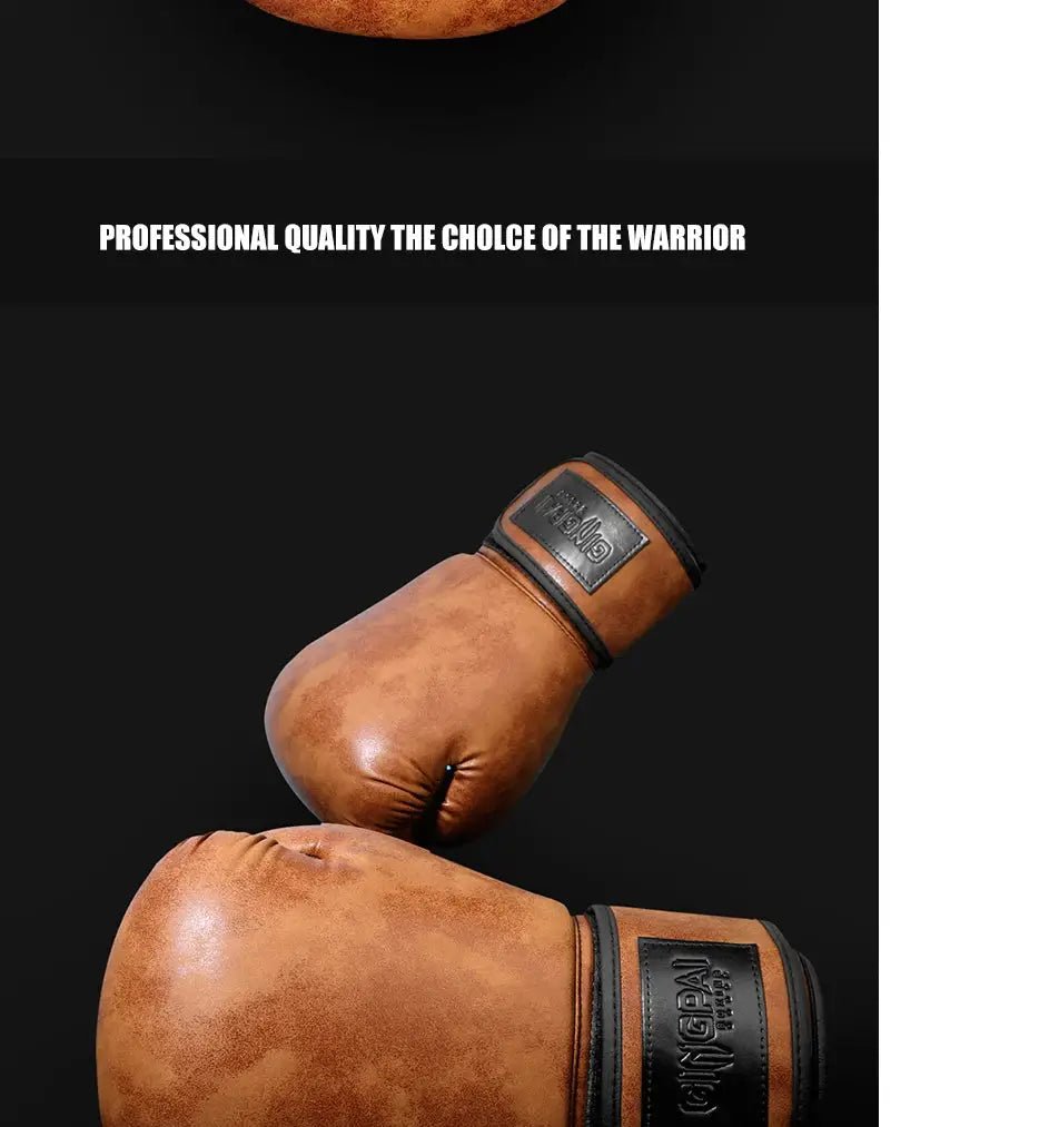 Retro Color Adult Kids Women/Men Boxing Gloves Pu Leather MMA Muay Thai Boxe De Luva Mitts Sanda GYM Equipment 6 8 10 12OZ Boks - KC’s Way‼️🥊