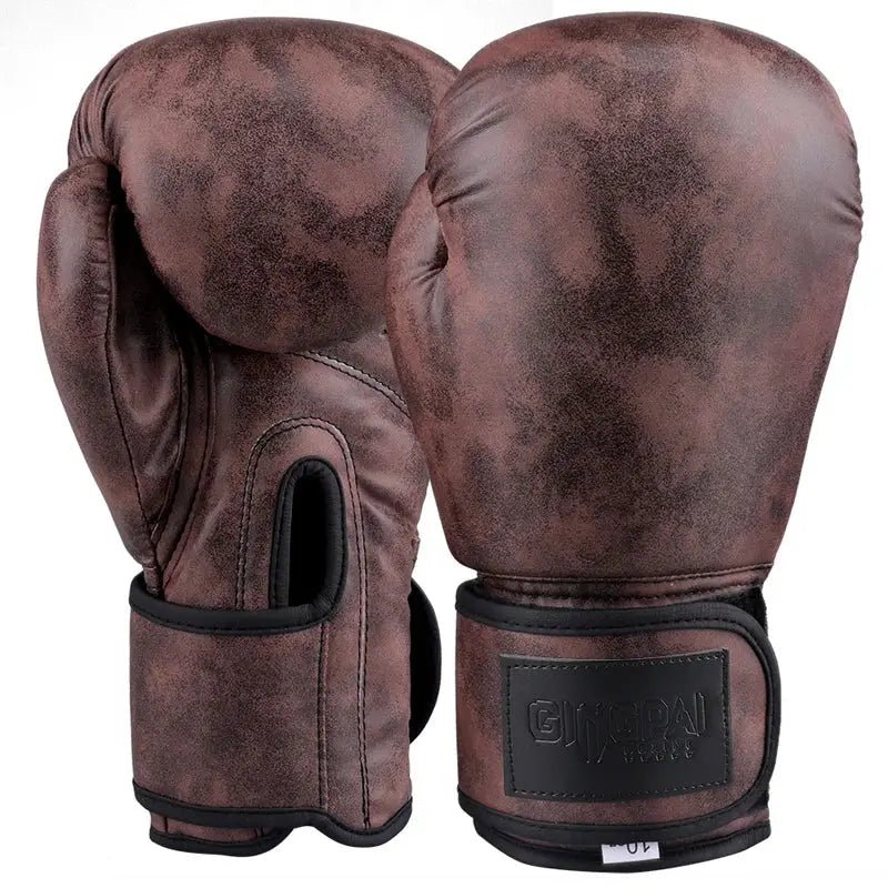 Retro Color Adult Kids Women/Men Boxing Gloves Pu Leather MMA Muay Thai Boxe De Luva Mitts Sanda GYM Equipment 6 8 10 12OZ Boks - KC’s Way‼️🥊