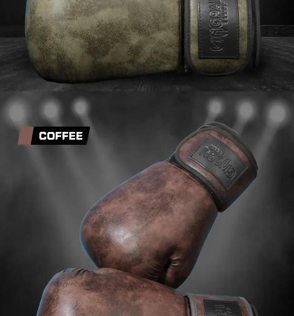 Retro Color Adult Kids Women/Men Boxing Gloves Pu Leather MMA Muay Thai Boxe De Luva Mitts Sanda GYM Equipment 6 8 10 12OZ Boks - KC’s Way‼️🥊