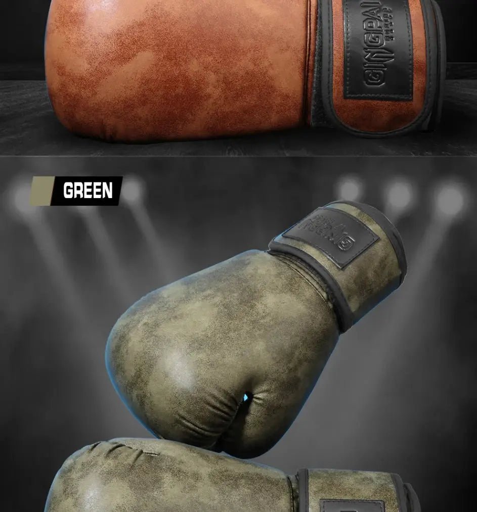 Retro Color Adult Kids Women/Men Boxing Gloves Pu Leather MMA Muay Thai Boxe De Luva Mitts Sanda GYM Equipment 6 8 10 12OZ Boks - KC’s Way‼️🥊