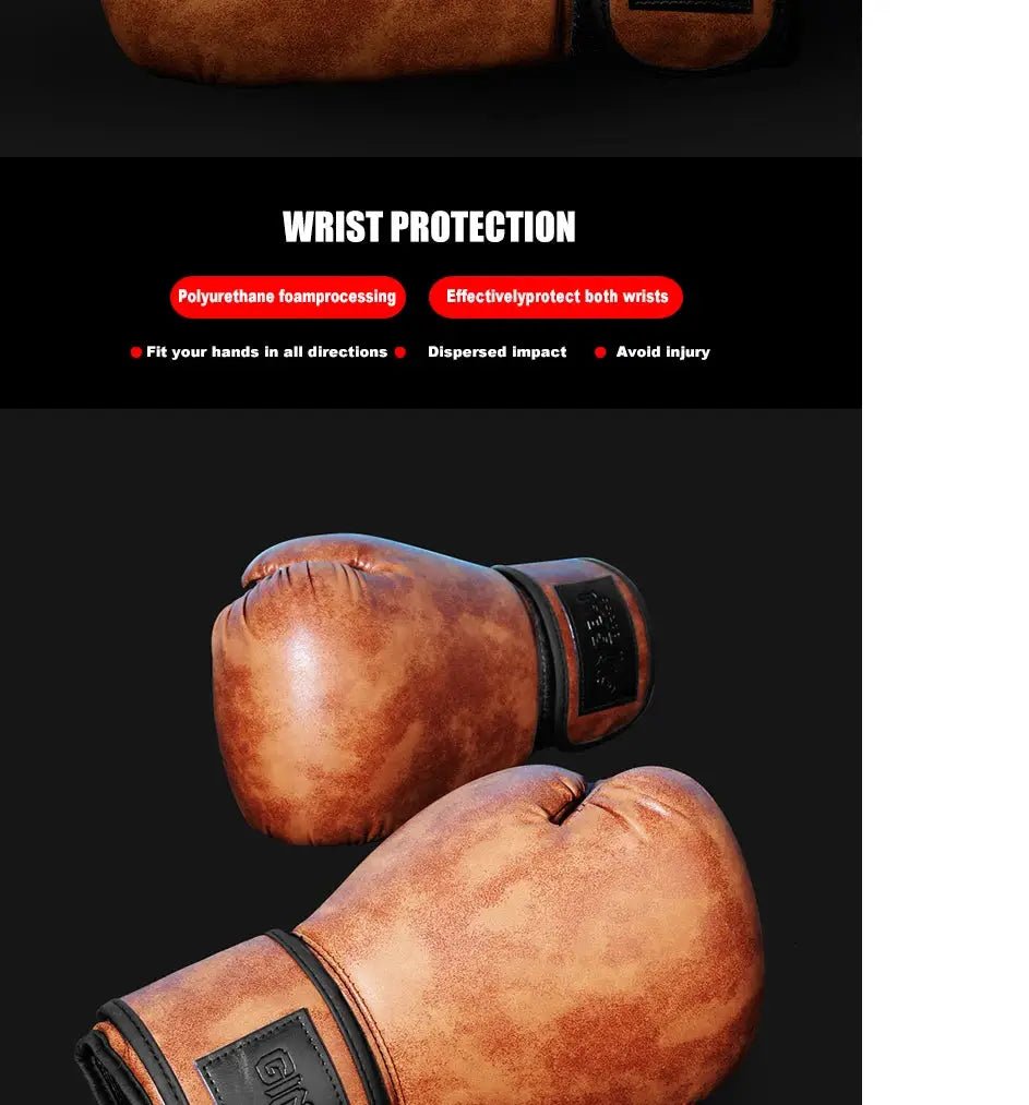 Retro Color Adult Kids Women/Men Boxing Gloves Pu Leather MMA Muay Thai Boxe De Luva Mitts Sanda GYM Equipment 6 8 10 12OZ Boks - KC’s Way‼️🥊