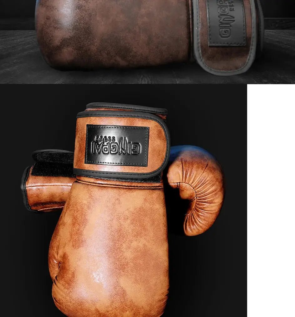 Retro Color Adult Kids Women/Men Boxing Gloves Pu Leather MMA Muay Thai Boxe De Luva Mitts Sanda GYM Equipment 6 8 10 12OZ Boks - KC’s Way‼️🥊