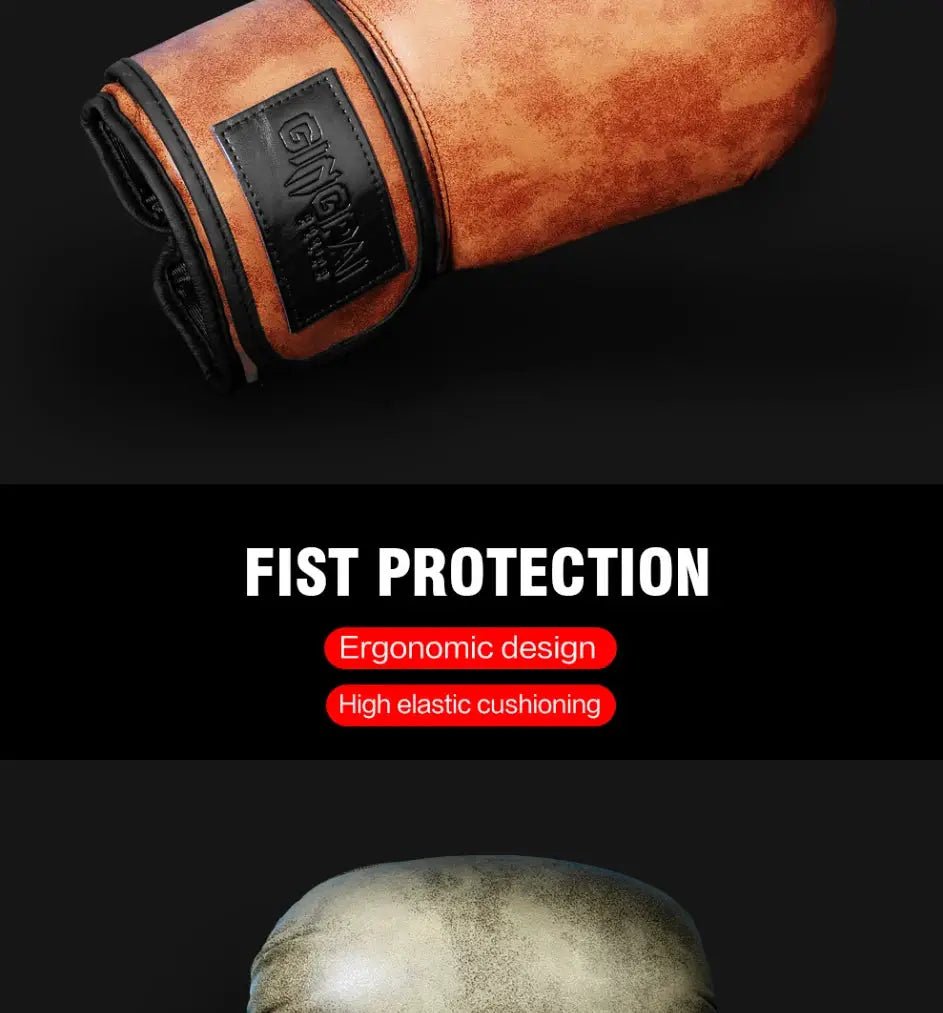 Retro Color Adult Kids Women/Men Boxing Gloves Pu Leather MMA Muay Thai Boxe De Luva Mitts Sanda GYM Equipment 6 8 10 12OZ Boks - KC’s Way‼️🥊