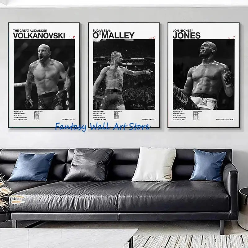 World Famous Boxing Players The Best Boxing Athlete Minimalist Black and White Poster Canvas Painting Wall Pictures Home Decor - KC’s Way‼️🥊