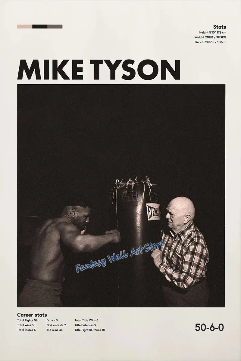 World Famous Boxing Players The Best Boxing Athlete Minimalist Black and White Poster Canvas Painting Wall Pictures Home Decor - KC’s Way‼️🥊