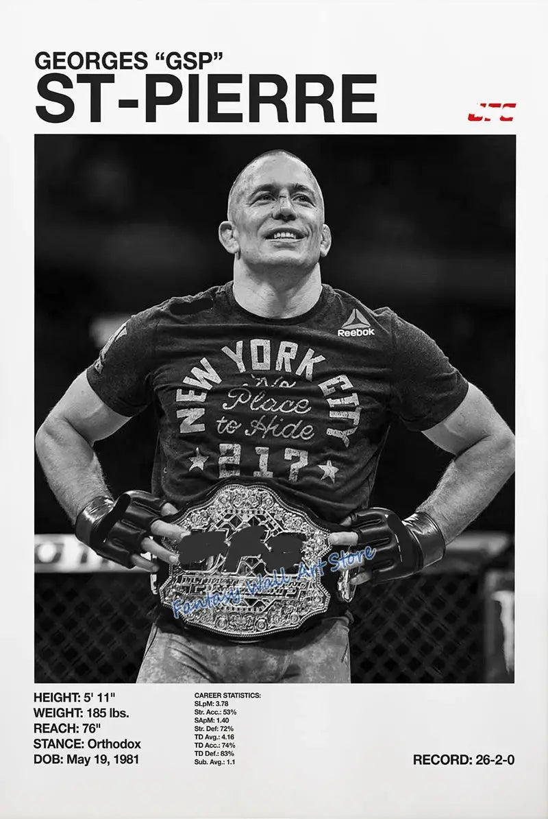 World Famous Boxing Players The Best Boxing Athlete Minimalist Black and White Poster Canvas Painting Wall Pictures Home Decor - KC’s Way‼️🥊