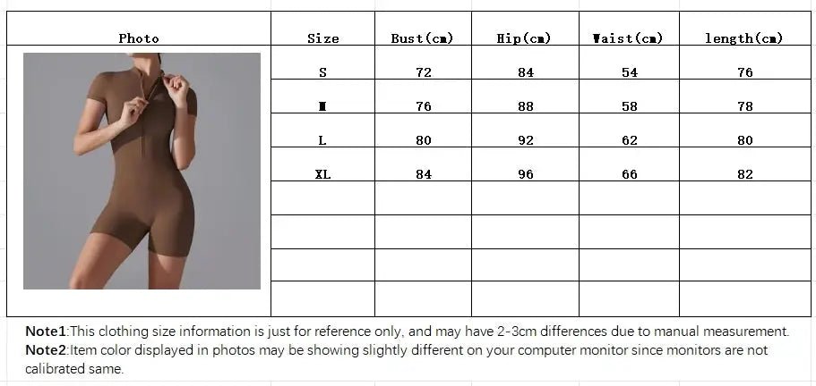 Yoga suit women's jumpsuit summer zipper short sleeved shorts yoga jumpsuit women's dance fitness tight fitting sports jumpsuit - KC’s Way‼️🥊