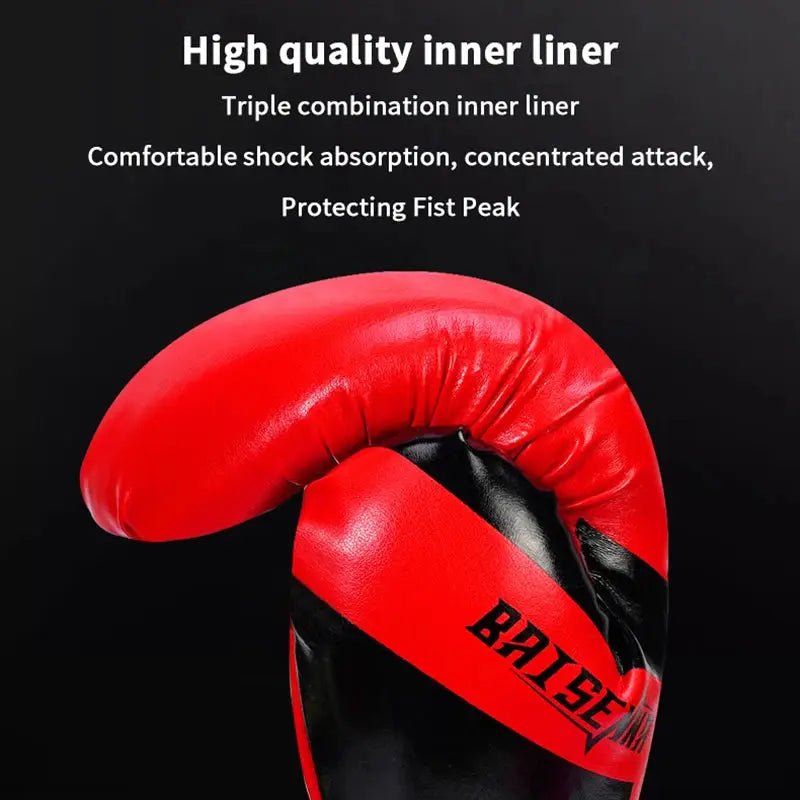 〔YY110〕1 Paie 6 Oz 10 Oz Boxing Gloves Wear - resistant PU Leather Training Gloves - KC’s Way‼️🥊