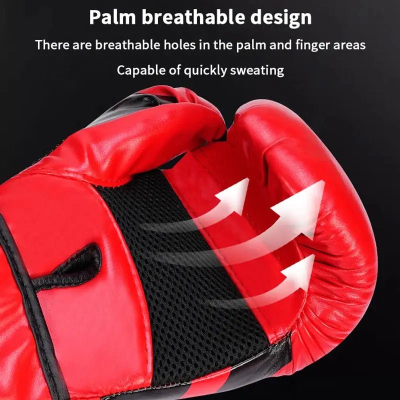 〔YY110〕1 Paie 6 Oz 10 Oz Boxing Gloves Wear - resistant PU Leather Training Gloves - KC’s Way‼️🥊
