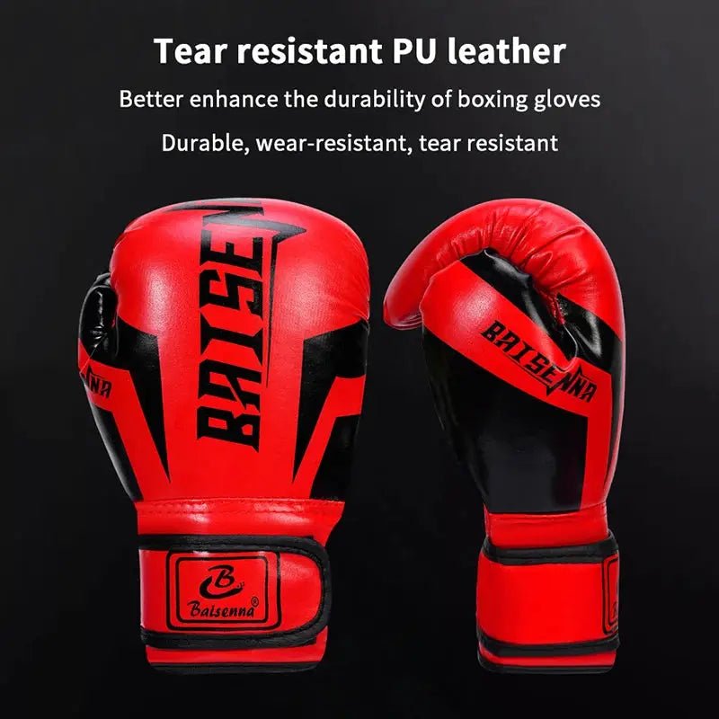 〔YY110〕1 Paie 6 Oz 10 Oz Boxing Gloves Wear - resistant PU Leather Training Gloves - KC’s Way‼️🥊